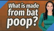 What is made from bat poop?