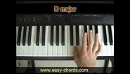 D chord piano - how to play D major chord on the piano