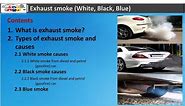 Exhaust Smoke Types (BLACK, WHITE AND BLUE) Causes