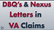 DBQ's and Nexus Letters in VA Claims Explained