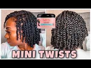 JUICY MINI TWISTS ON NATURAL HAIR | Protective Style
