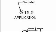 (3) GD&T Symbols - Diameter, Radius, Controlled Radius and Spherical Radius/Dia