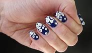 Russian Gzhel Nail Art (Blue/White Flowers Manicure)