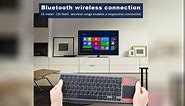 2.4G Wireless TV Keyboard with Touchpad, Ultra Slim 7-Colors Backlit Bluetooth Keyboard, Portable Rechargeable Keyboard for Smart TV, iOS iPhone/IPad/IPad Pro, Samsung Android Tablets, Windows
