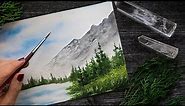 Springtime watercolor landscape/step-by-step tutorial