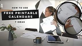 Organize with Me | How To Use Free Printable Calendars 7 Ways!