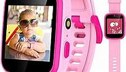 Vakzovy Kids Smart Watch , Gifts for 3-10 Year Old Girls Dual Camera Touchscreen Smart Watch with Music Player, Educational Toys Toddles Birthday Gift for Girls Ages 6 7 8