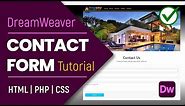 ✅ How to Create a Working Contact Form in Dreamweaver (HTML | CSS | PHP)