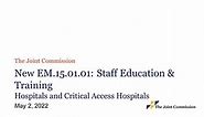 Staff Education and Training Program EM.15.01.01