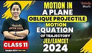 Motion In A Plane | Oblique Projectile Motion | Equation Of Trajectory | Jee & Eamcet 2024