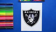 How to draw Las Vegas Raiders logo (NFL Team)