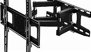 C-MOUNTS Full Motion TV Wall Mount Bracket with Articulating Dual Arm Swivel and Tilt fit 26 to 55 Inch Flat Screen TVs,Max VESA 400X400 and 110lbs,Fits up to 16" Studs