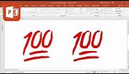 How to create 100 emoji 💯 in Microsoft PowerPoint (Tutorial)