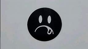 Bat Emoji sticker black