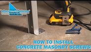How to Install Masonry Screws in Concrete | Fasteners 101