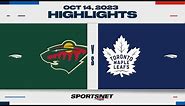 NHL Highlights | Wild vs. Maple Leafs - October 14, 2023