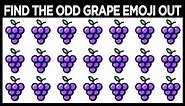 Find The Odd Grape Emoji Out - Fruit Emoji Puzzles#06 How Good Your Eyes? Find The Different Emoji