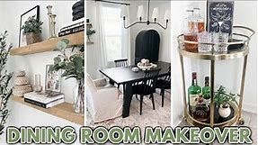DINING ROOM MAKEOVER | Start To Finish DIY Home Decorating Ideas | Dining Room Decorate With Me
