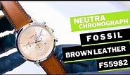 Fossil Neutra Chronograph Brown Leather Strap FS5982
