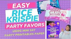How to Make Rice Krispie Treat Valentine Printable: Easy using mini Party Printables Paper