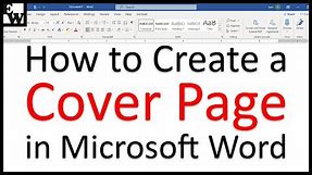 How to Create a Cover Page in Microsoft Word (Built-In & Custom)