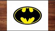 How to Draw BATMAN LOGO | Drawing and Coloring Tutorial
