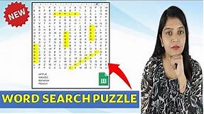 Make a Printable WORD SEARCH PUZZLE Using Google Sheets