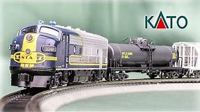 Kato N-Scale F7 Freight Electric Model Train Set Unboxing & Review