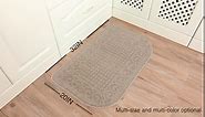 COSY HOMEER 27X18 Inch Anti Fatigue Kitchen Rug Mats are Made of 100% Polypropylene Half Round Rug Cushion Specialized in Anti Slippery and Machine Washable (Beige 1 pc) …