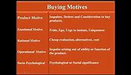 BUYING MOTIVES (consumer behaviour)