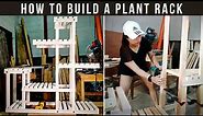 DIY Plant Rack out of Pallet Wood - How to build a Plant Shelf