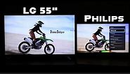 LG 55" inch 4k Smart LED TV vs Philips 40" full LCD TV test