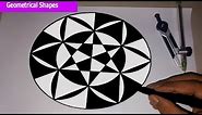 How to Drawing Circles Geometric shapes Art Tutorial Step by step | Very Easy Trick Art for Kids