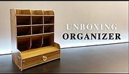 Wooden Desk/Pen Organizer Storage UNBOXING + ASSEMBLING