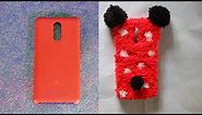 RECYCLE OLD PHONE CASE WITH YARN /WOOL | DIY MINNIE CASE |