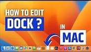 How to Edit Dock in Mac? | Macbook, Macbook Air, Macbook Pro | Mac Tutorials