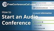 How to Start an Audio Conference