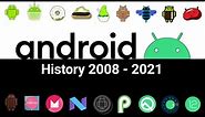 Evolution Of Android OS 1 TO 12 | Android History 2008 - 2021 | #Android13 #MobileTechTube