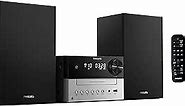 Philips Bluetooth Stereo System for Home with CD Player, MP3, USB, Audio in, FM Radio, Bass Reflex Speaker, 18W, Remote Control Included