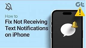 How To Fix Not Receiving Text Notifications on iPhone