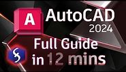AutoCAD - Tutorial for Beginners in 12 MINUTES! [ AutoCAD 2024 ]