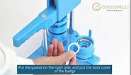 Button Maker Machine Multiple Sizes (1+1.25+2.25 Inch) with 300 Buttons - Includes Photo Button Making Tutorial and Cutting Mat- Easy Heavy Duty DIY Button Maker for Kids and Adults (COCCONELLI)