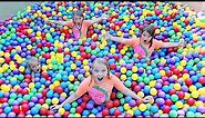 GIANT Trampoline BALL PIT!