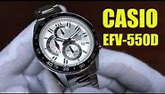 Unboxing Casio Edifice Chronograph Steel Watch EFV550D-7AV