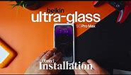 How To Install A Belkin Ultraglass Screen Protector On Your iPhone 14 Pro Max | Easy Installation