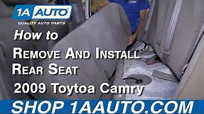 How To Remove Rear Seat 06-11 Toyota Camry