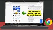 How to Enable Mobile View for Websites on Google Chrome in Windows