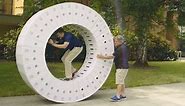 These guys made a 9-foot hamster wheel from iMac boxes