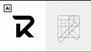 Geometric Logo Design | R Letter Logo | Adobe illustrator Logo Design Tutorial