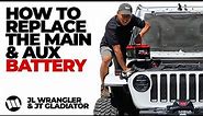 HOW TO Replace the Main and Auxiliary Battery on a Jeep JL Wrangler and JT Gladiator Truck